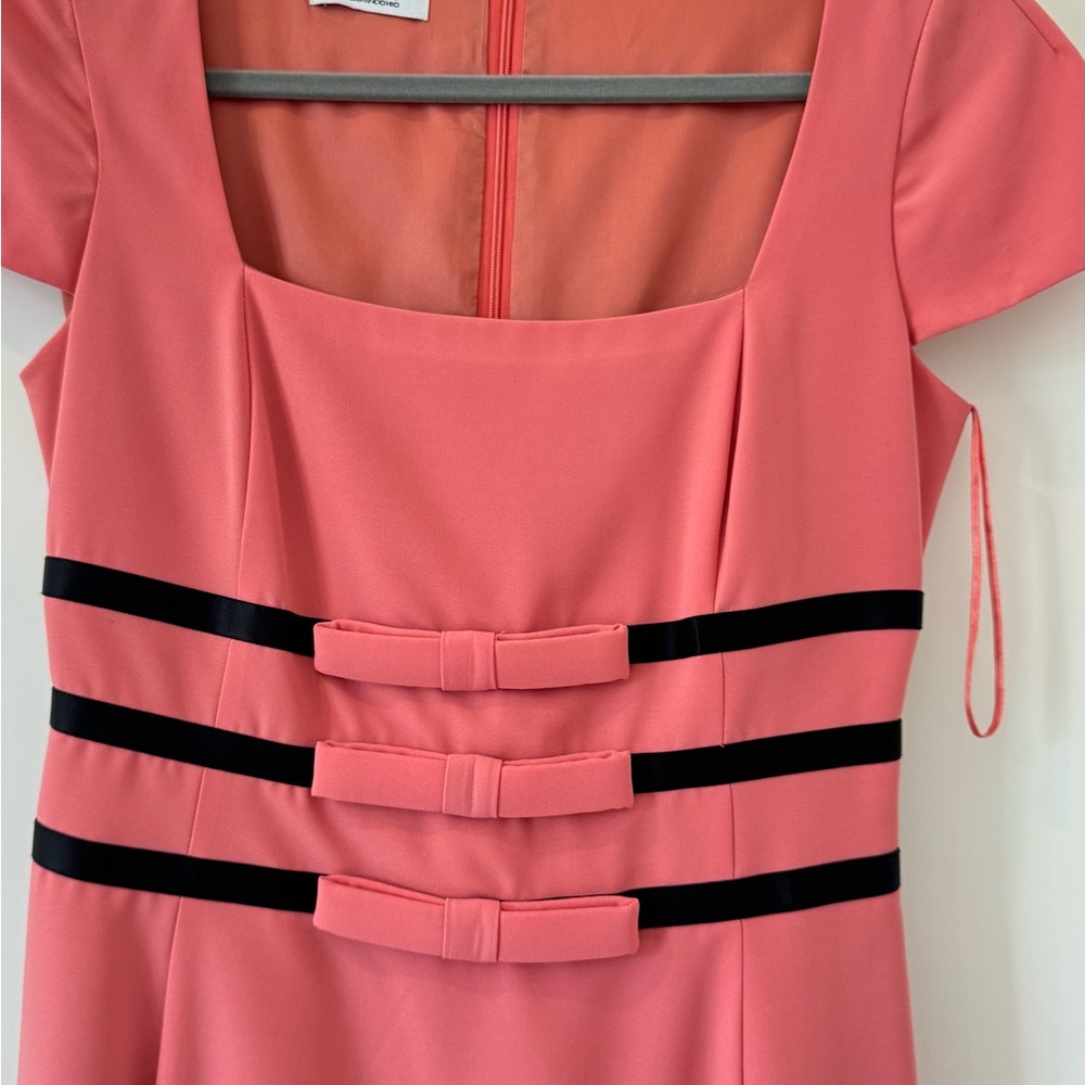 Moschino cheap and chic Elegant Pink Dress with Black Accents